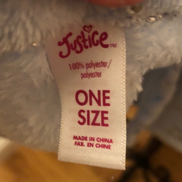 Justice Glittery Star Kids Bathrobe- Light Blue OS - Picture 2 of 8